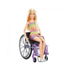 Barbie - Muñeca Rubia Con Silla De Ruedas Fashionista