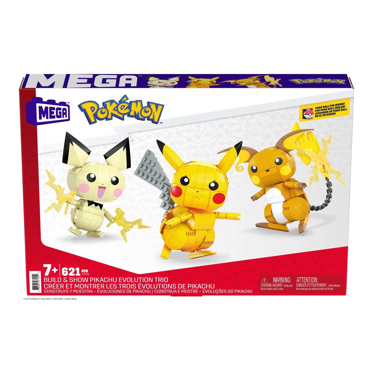 Mega Construx - Bloques De Contrsucción Pack 3 Pokémon Rayo