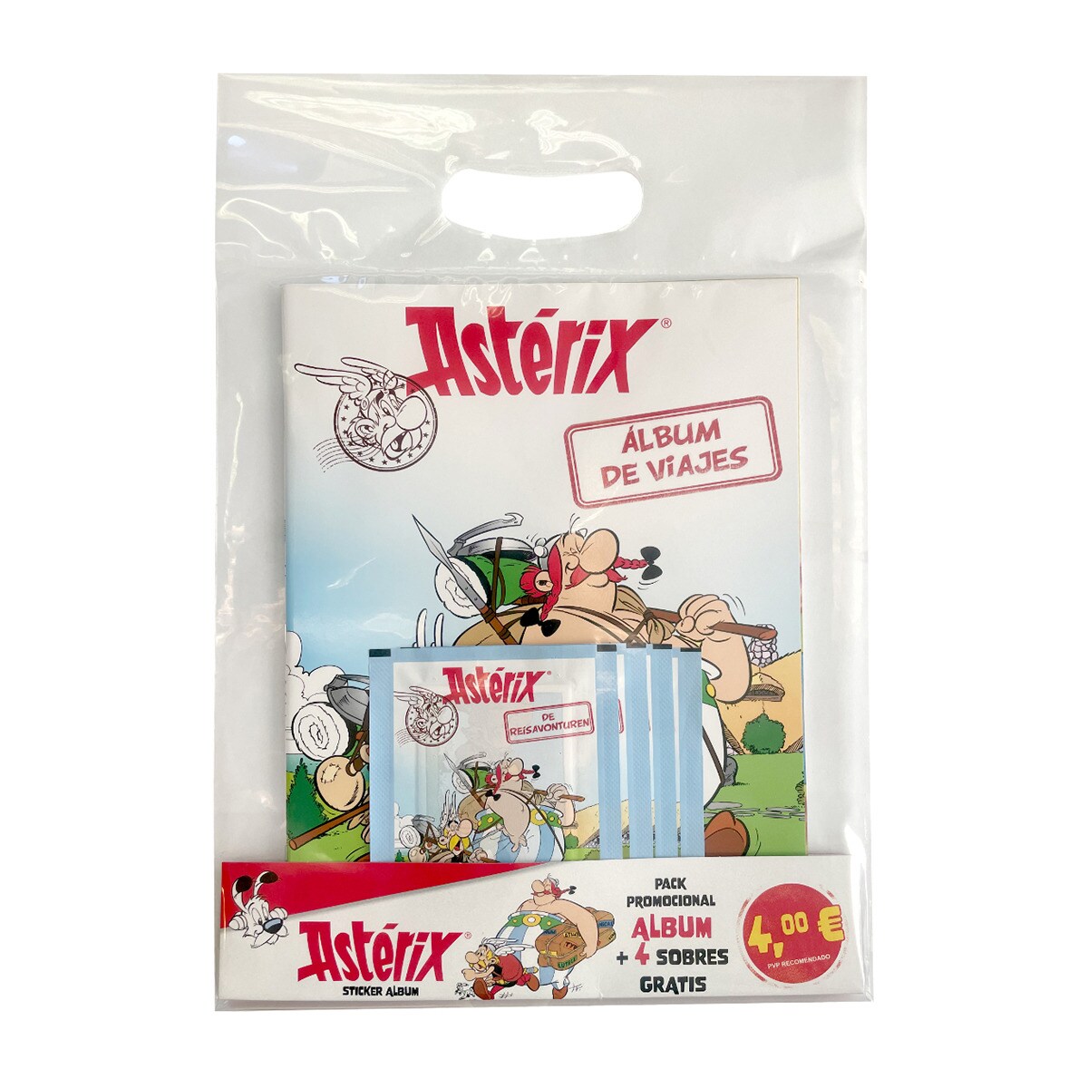 Panini España - Starter Pack (Álbum +  4 Sobres de cromos) Asterix Panini.