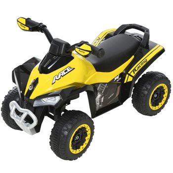 Quad Moto Correpasillo Para Niños 18-36 Meses Amarillo Homcom