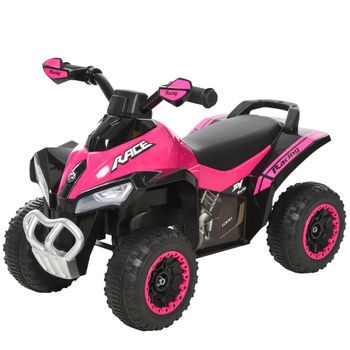 Quad Moto Correpasillo Para Niños 18-36 Meses Rosa Homcom