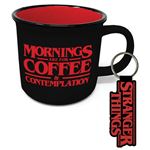 Set Taza y llavero Stranger Things Mornings are for coffee and contemplation