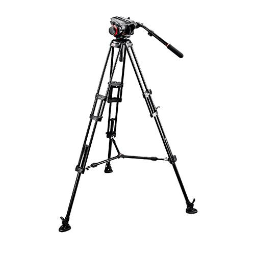 Manfrotto - Kit video con trípode aluminio PRO 546B + rótula 504HD estabilizado media altura