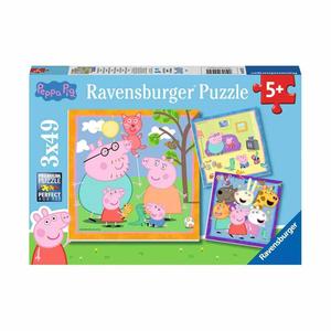 Ravensburger - Peppa Pig - Pack 3 puzzles 49 piezas