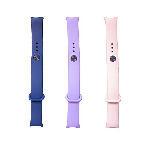 Set 3 correas Friendly Azul/Violeta/Rosa para Xiaomi Band 8