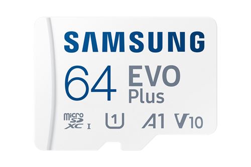 Tarjeta de memoria microSD Samsung EVO Plus 64GB C10UHS + Adaptador