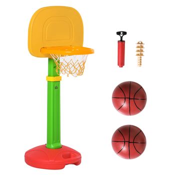 Canasta De Baloncesto Infantil Con Altura Ajustable Multicolor Homcom