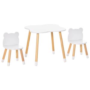 Homcom - Conjunto Mesa + 2 Sillas infantiles Madera