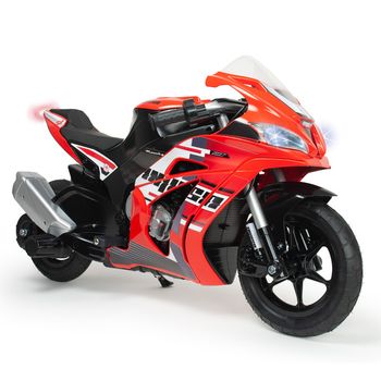 Injusa – Moto Racing Fighter De 24v Con Freno De Tambor, Aceleración Progresiva Y Caballete Recomendada A Niños +6 Años