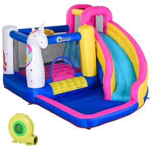 Outsunny - Castillo hinchable infantil 5 en 1