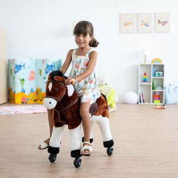 Caballo Con Ruedas Ponyride Oasis - Caballo Balancín De Peluche Para Niños Y Bebés