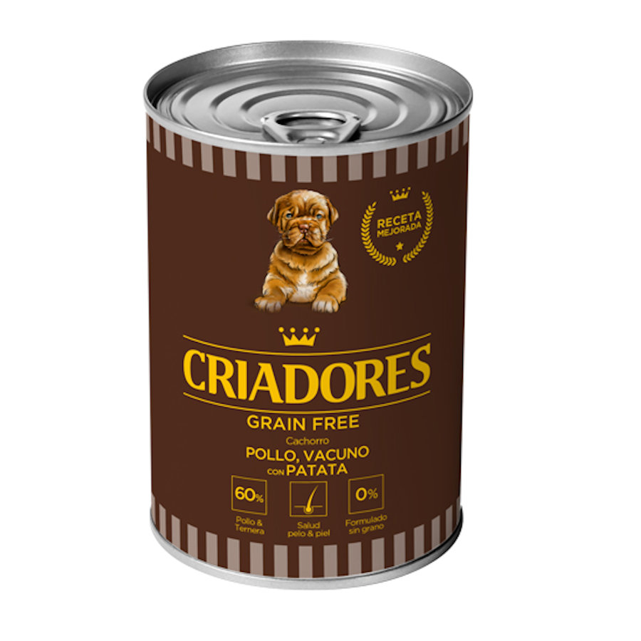 Criadores Grain Free Pollo y Ternera lata para cachorros