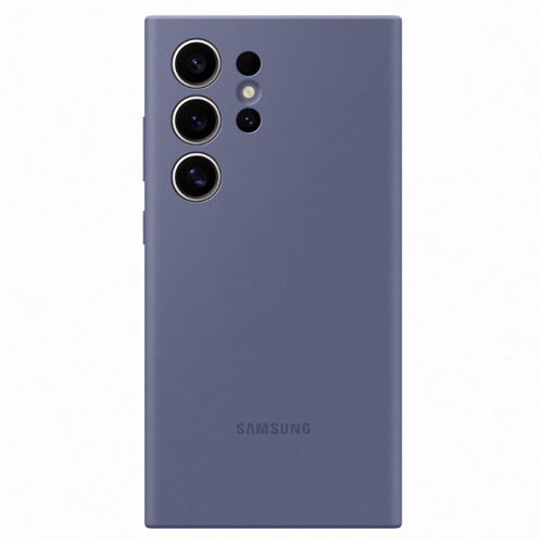 Funda de silicona Samsung violeta para Galaxy S24 Ultra