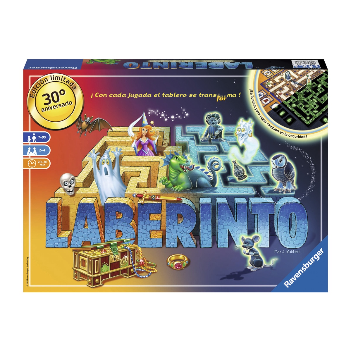 Ravensburger - Juego De Mesa Y Estrategia Laberinto Glow In The Dark