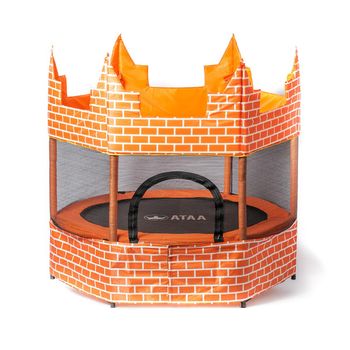 Cama Elástica Castillo Naranja - Juegos Y s Infantiles Para Niños Al Aire Libre