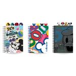 Cuaderno Coolpack A5 espiral con divisores cuadrícula Mickey Mouse - varios modelos