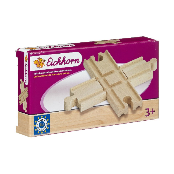 Juego de construcción Eichhorn Cruce vías Tren madera