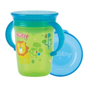 Nuby - Taza mágica con asas - Verde