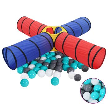 Túnel De Juegos Para Niños Con 250 Bolas Multicolor Vidaxl