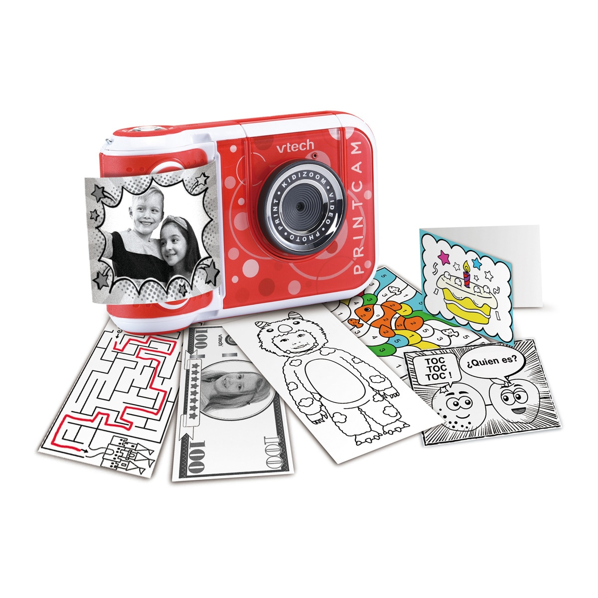 VTech - Kidizoom Print Cam Cámara Infantil De Fotos Instantáneas Y Vídeos