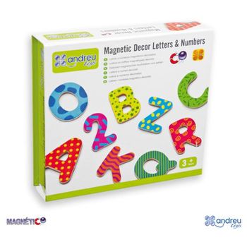 Andreu Toys Letras Y Números Magnéticos Decorados - 75 Piezas