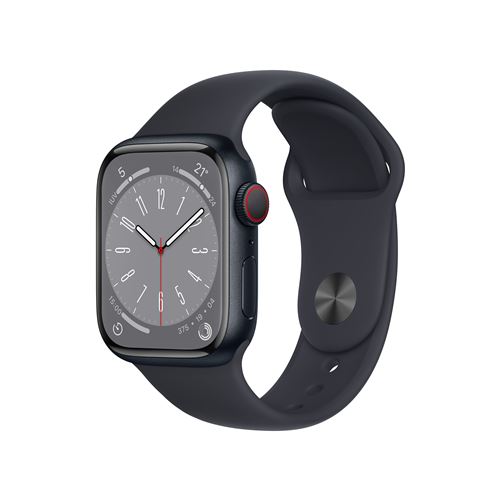 Apple Watch S8 41mm LTE Caja de aluminio Medianoche y correa deportiva medianoche