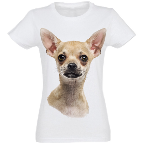 Camiseta Mujer Chihuahua color Blanco