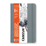 Cuaderno Canson Graduate Sketch Fino tapa dura 14x21,6cm 92 hojas 90g Gris claro