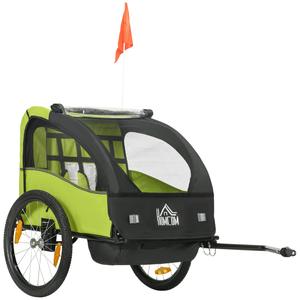 Homcom - Remolque para bicicleta Verde