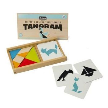 Jeujura Juego De Tangram De Madera - Caja De Madera