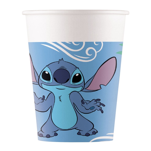 Liragram - 8 Vasos papel 200 ml Stitch y Ángel Disney Liragram.