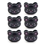 Pack 6 pinzas para bolsas Kikkerland Gatos negro