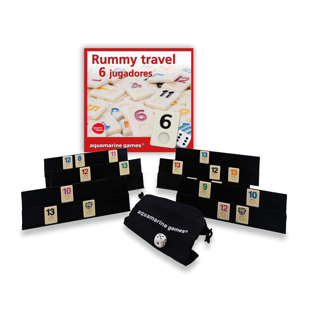 Aquamarine Games - Rummy De Viaje 6 Jugadores