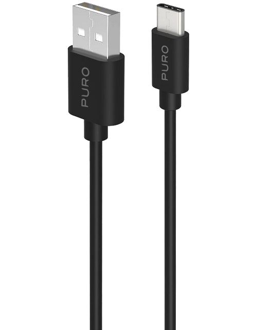 Cable Puro USB-C/USB-A Negro 2 m