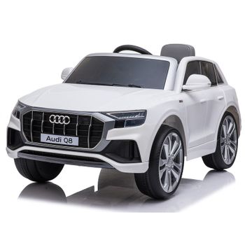 Audi Q8 Batería 12v Y Mando Blanco - Coche Eléctrico Infantil Para Niños Batería 12v Con Mando Control Remoto