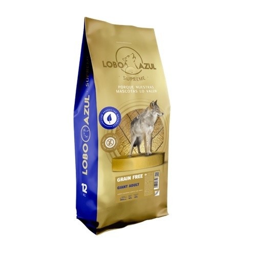 Lobo azul pienso grain free sabor pollo para perros adultos grandes y gigantes