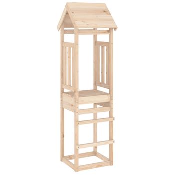 Torre De Juegos Madera Maciza De Pino 52,5x46,5x206,5 Cm Vidaxl