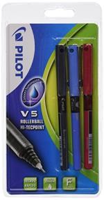 Pilot Set de 3 Rotuladores V-Ball 0.5 Roller negro / azul / rojo