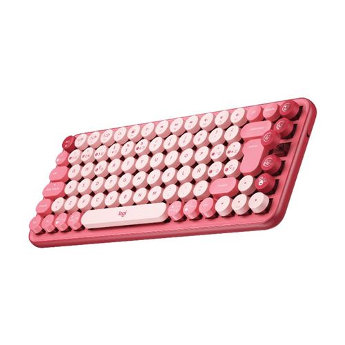 Teclado inalámbrico Logitech Pop Emoji Heartbreaker Rosa