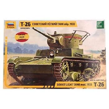 Zvezda - Maqueta De Tanque Militar T-26 - Escala 1:35