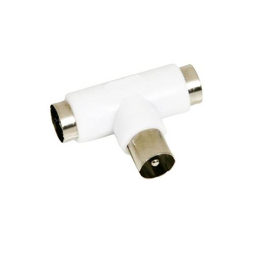 Adaptador antena Temium macho-2 hembra 9,5 mm Blanco