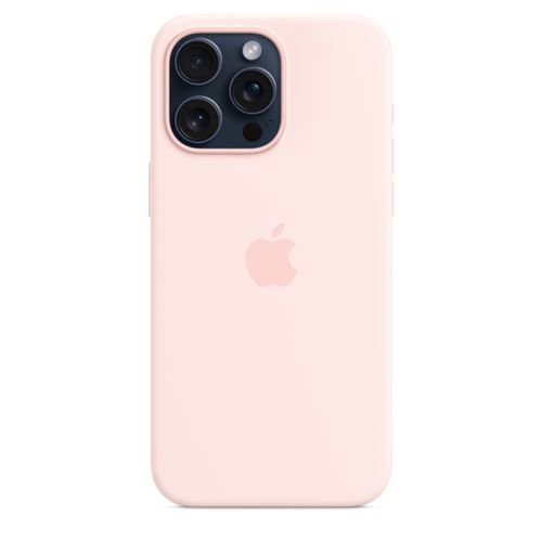 Funda de silicona Apple Rosa claro para iPhone 15 Pro Max