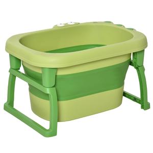 Homcom - Bañera plegable 0-6 meses verde