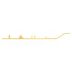 Skyline The Line Barcelona 50 cm dorado