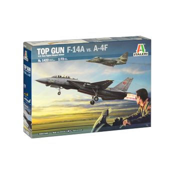 Italeri 1422 - Maqueta Avión "top Gun" F-14a Vs A-4f. Escala 1/72