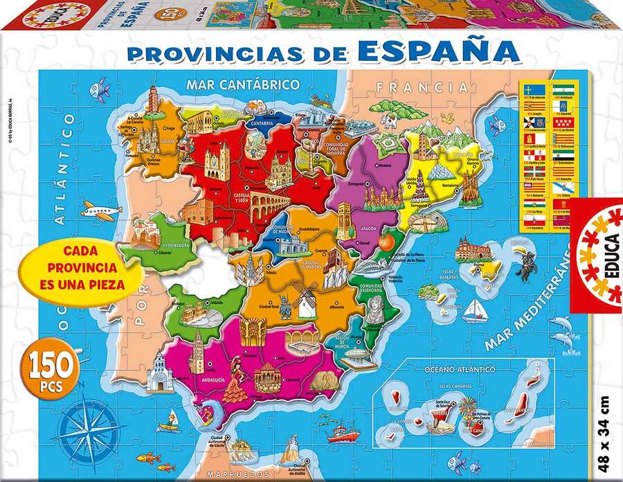 Puzle Educa de 150 piezas Mapa de Espanya