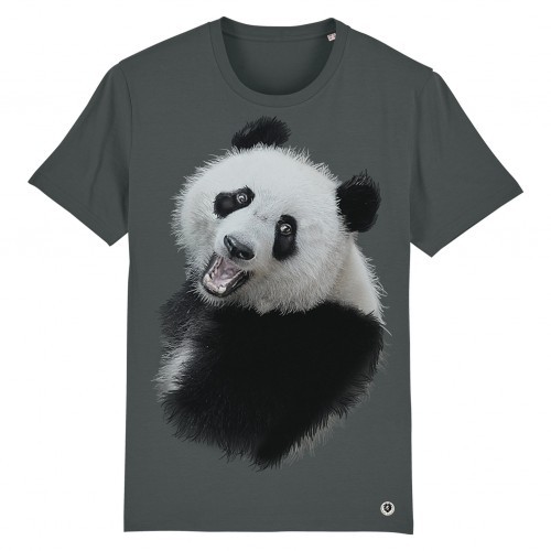 Camiseta Panda Smile color Gris