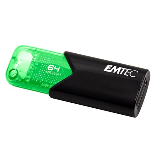 Pendrive Memoria USB 3.2 Emtec B110 Click Easy 3.2 Verde 64GB