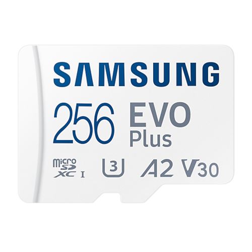 Tarjeta de memoria microSD Samsung EVO Plus 256GB  C10UHS + Adaptador SIM