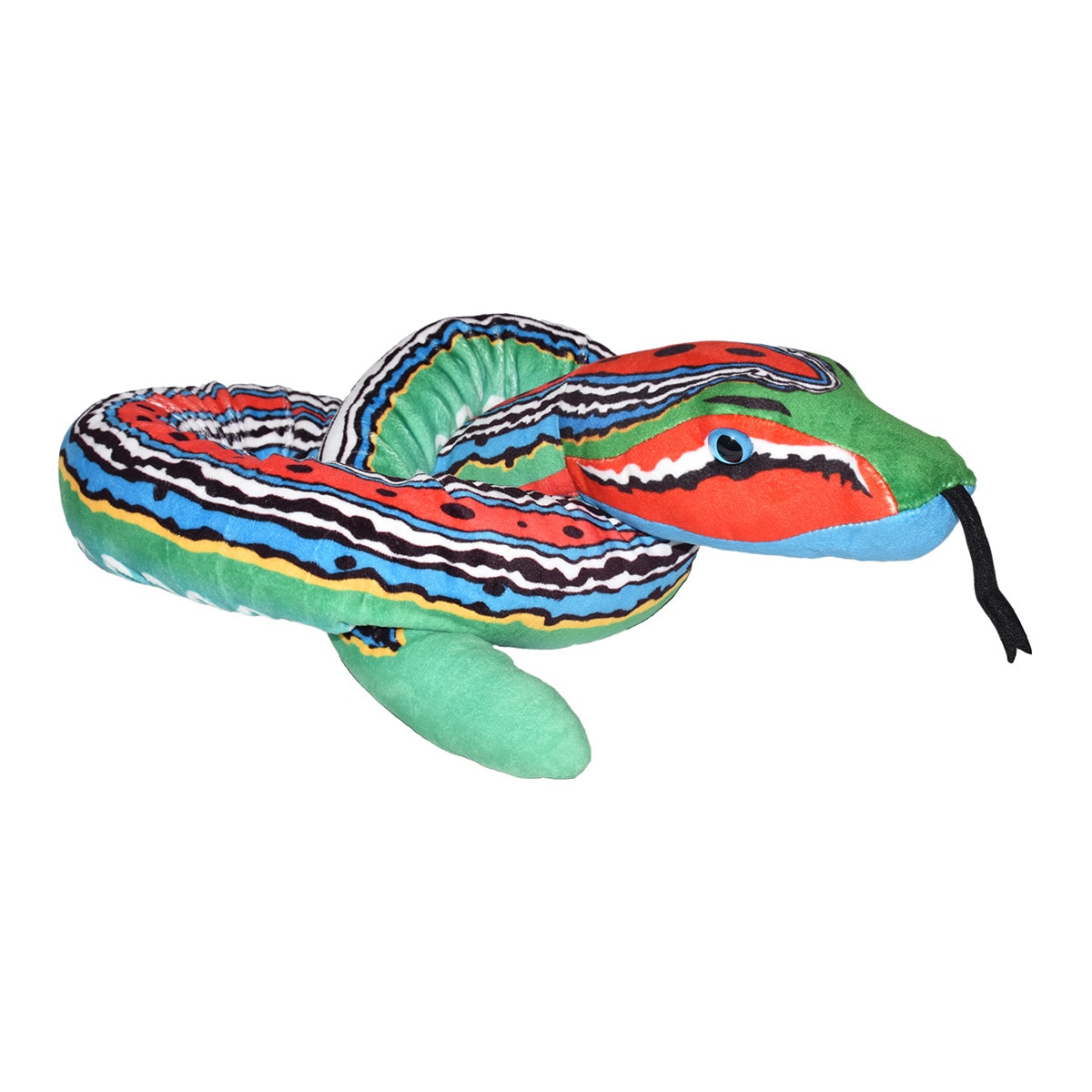 WILD REPUBLIC - Peluche 137 cm Serpiente fantasía colores Wild Republic.